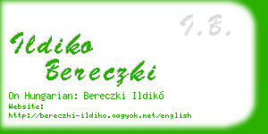 ildiko bereczki business card